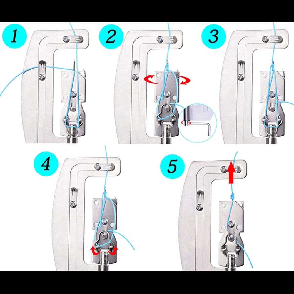 Universal Knotting Tool Binding Tool Fishing Tackle Automatic Line Tying Fishing Hooks Line Tier Machine Fish Hook Line Knotter