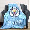 Custom Name Manchester City Crest blanket for Couch & Bed, Plush Cozy Fuzzy Blanket Super Soft & Warm Blankets for Fall and Winter. 0908266