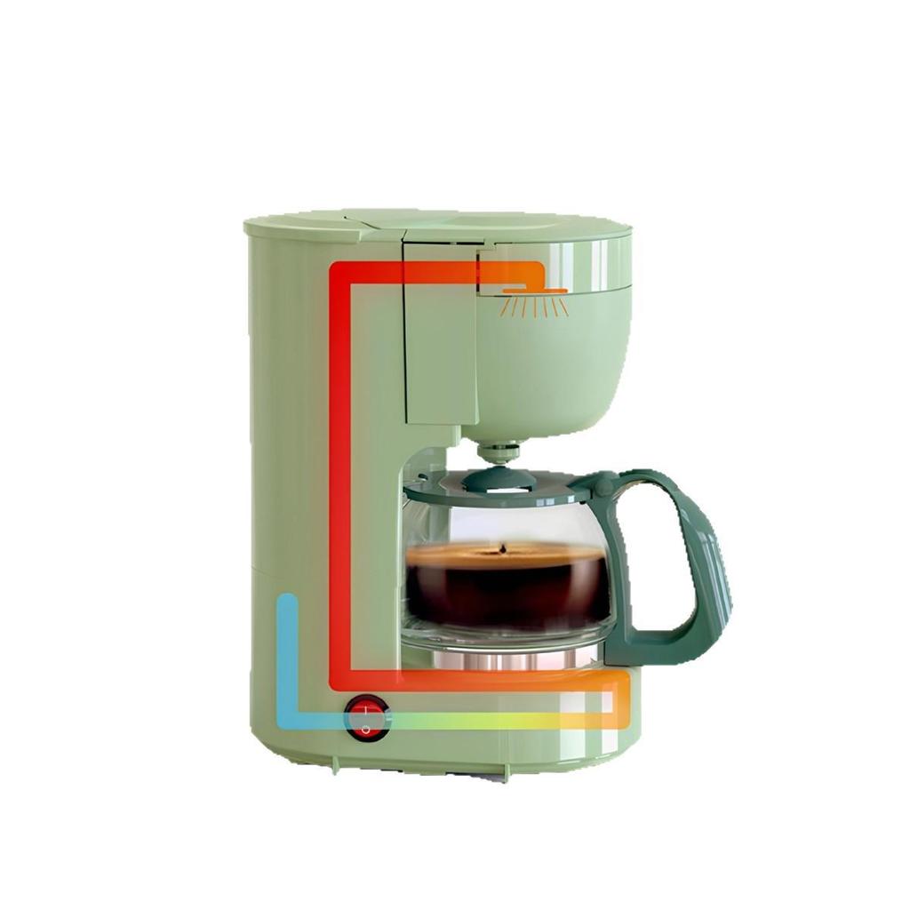 Немецкая автоматическая капельная кофеварка Homezest - Компактный кофейник в американском стиле для дома и офиса
