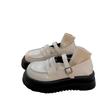 Одиночные туфли женские весенние и осенние Jk Loafers женские A Word с толстой подошвой Mary Jane Small Leather Shoes женские модные женские туфли