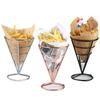 French Fry Stand Fry Holder Fashion Cone Holder Stand Cone Snack Fried Chicken Display Rack Wire Stands for Kitchen
