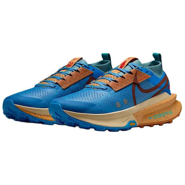 Новые кроссовки для трейлраннинга Nike ZoomX Zegama Trail 2 Support с низким верхом, мужские, синие FD5190-401