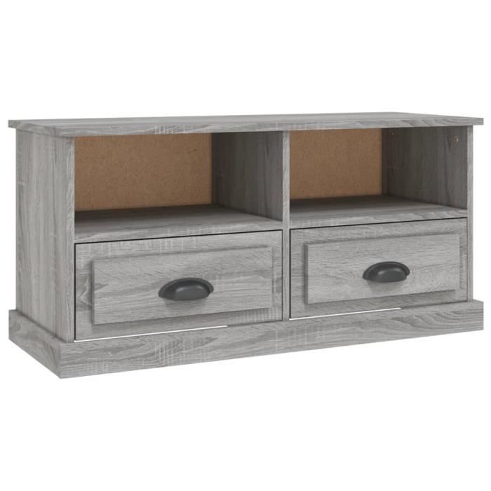 VidaXL TV Cabinet Sonoma Grey 93x35.5x45 Cm Engineered Wood 816470