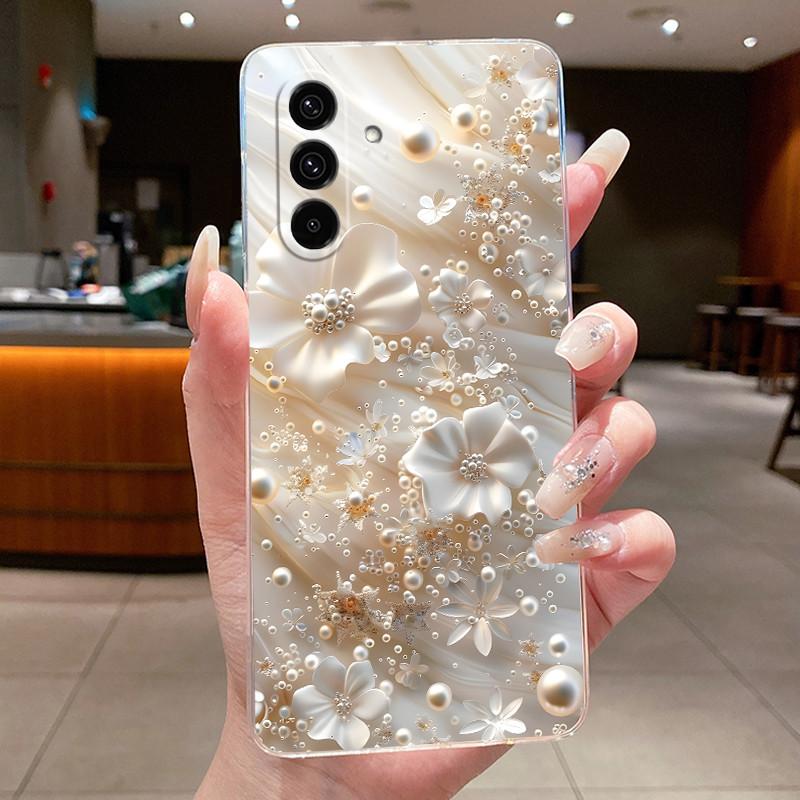 Чехол Для Samsung Galaxy A37 5G Capa Защитный Чехол Для Samsung A57 5G Coque Funda Цветок Бабочка Мягкий Силикон ТПУ Чехол Для Телефона