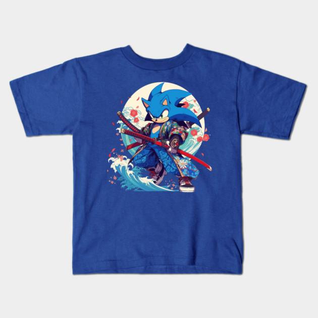 Boys Girls Soft Cotton Graphic Tees Sonic T-shirt Breathable Daily School Wear Kids T-Shirts