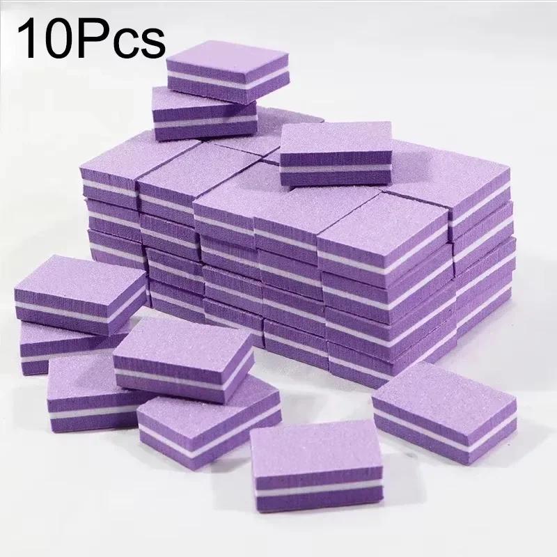 10-100PCS Double-sided Mini Nail File Blocks Colorful Sponge Nail Polish Sanding Buffer Strips Polishing Manicure Nail Art Tools