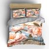Pastel Floral Peony Print Bedding Set Bedding set (1 duvet cover, 2 pillowcases, duvet not included)