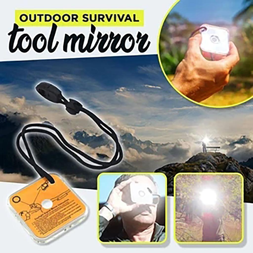 (Kung Pao Chicken)Outdoor Tool Mirror Outdoor Emergency Multifunctional Signal