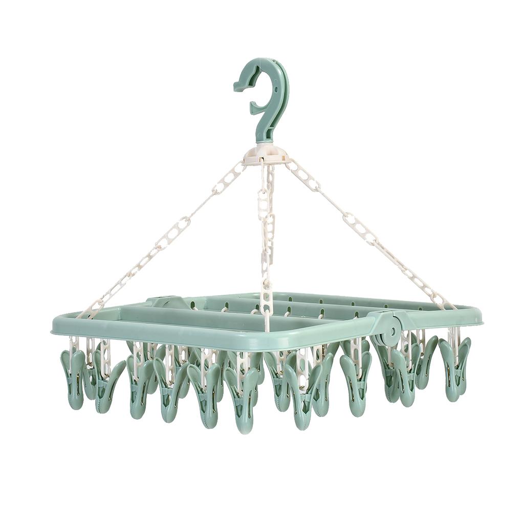 32 прищепки Сушилка Бельевая веревка Сушилка для одежды Вешалка для нижнего белья Носки Брюки Вешалки Стойка для хранения в ванной