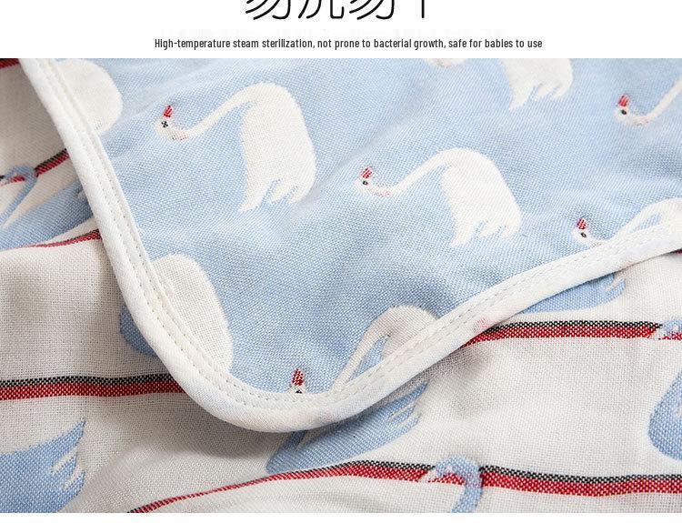 Newborn Jacquard Six-Layer Gauze Bath Towel and Summer Blanket for Babies and Toddlers.