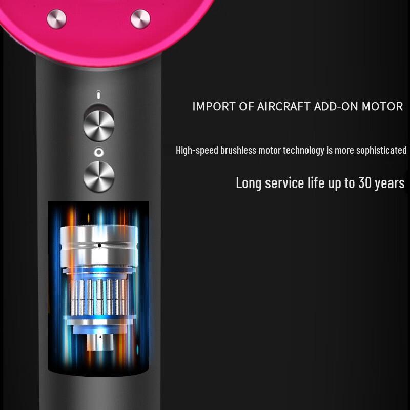 Профессиональный фен высокой мощности: Постоянная температура, бесшумный дизайн для ухода за волосами в отелях и супермаркетах.