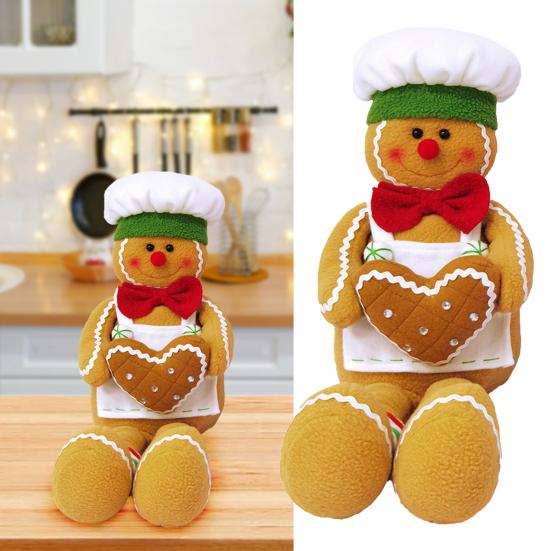 Пряничный человечек плюшевая рождественская кукла украшение длинная нога мягкая пряничная игрушка