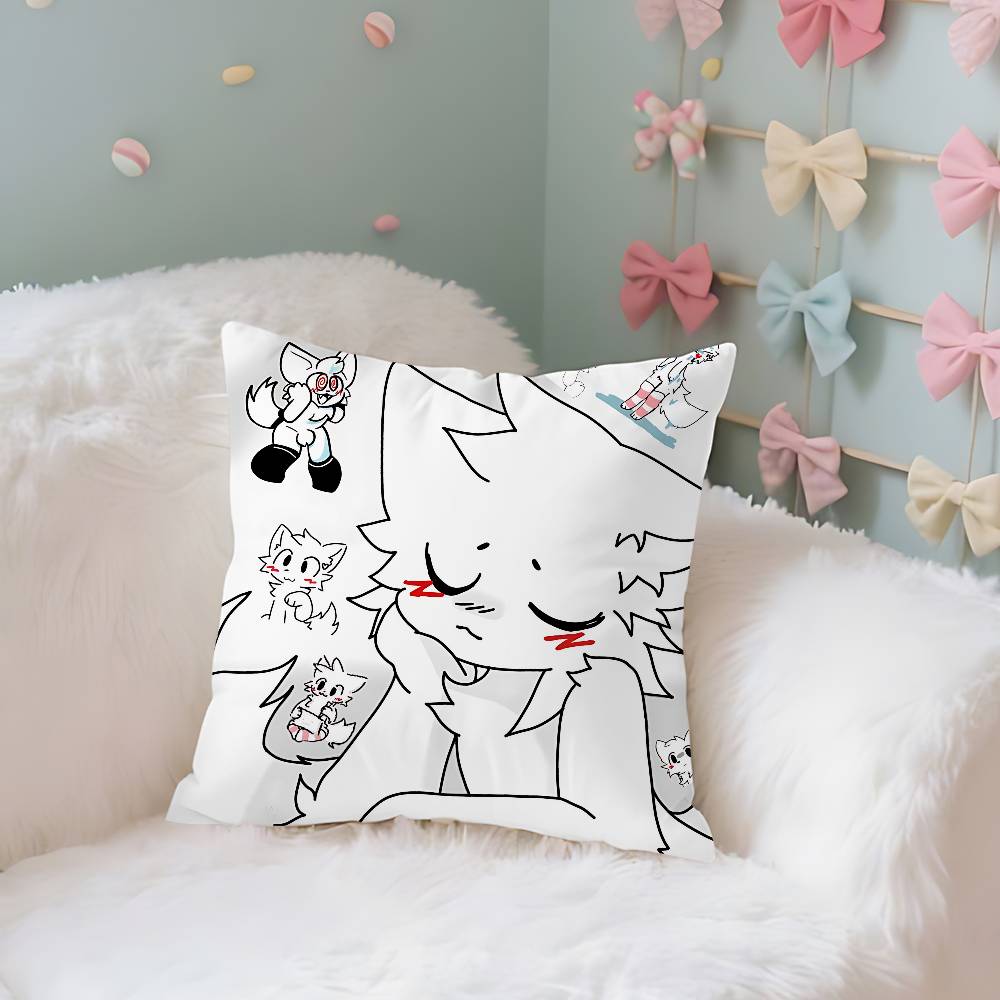 Kawaii BBoykisserS Throw Pillow Covers Pattern Cushion Cover Suitable For Sofa Bedroom Car Pillow Cover