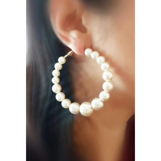 Жемчужные серьги-кольца