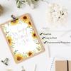 AnyDesign 48 Sheet Sunflower Border Stationery Writing Paper Watercolor Sunflower Letterhead Paper Floral Border Greeting Paper for Wedding Party