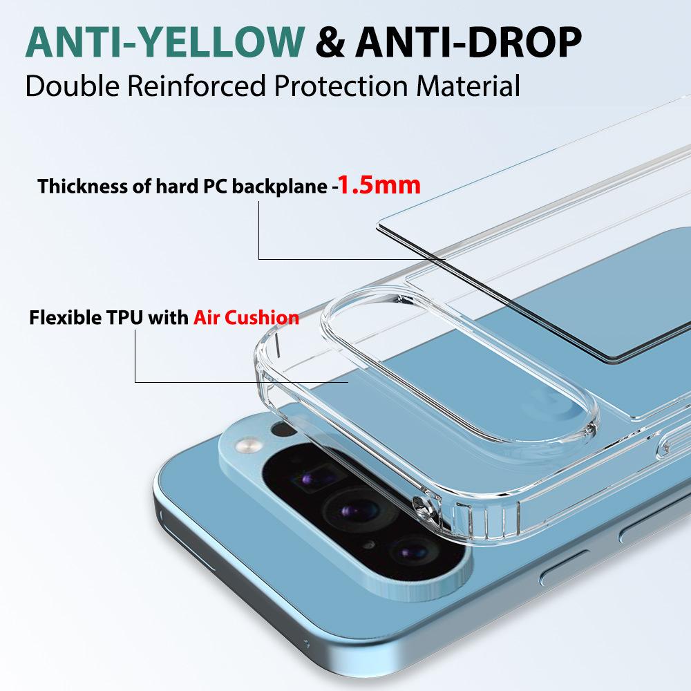 Hot Selling Transparent Crystal Clear Shockproof Business Design Mobile Phone Case for Google Pixel 7 Pro/7A/8A/9A/9 Pro Phone