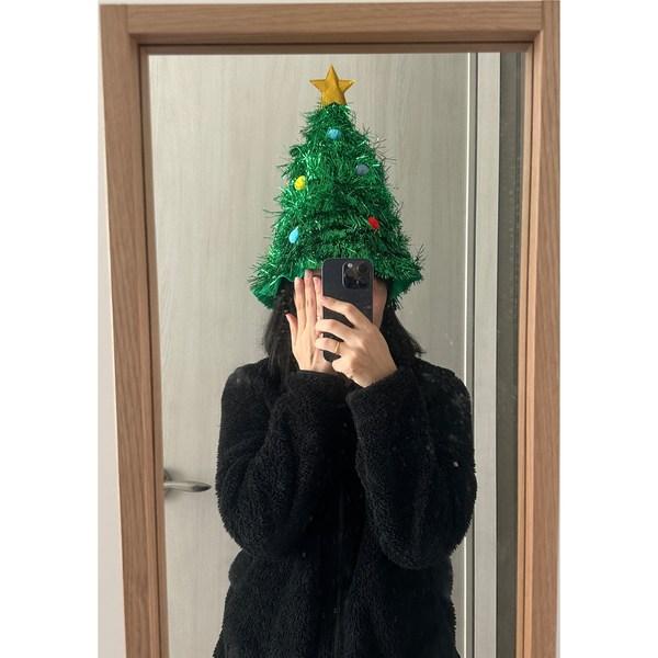 Christmas Glitter Tree Hat Fun Party Props