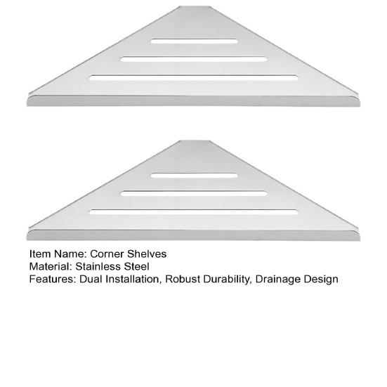 1/2 шт. угловые полки для ванной комнаты, нержавеющая сталь 304, простая установка, душевая стойка с дренажным дизайном