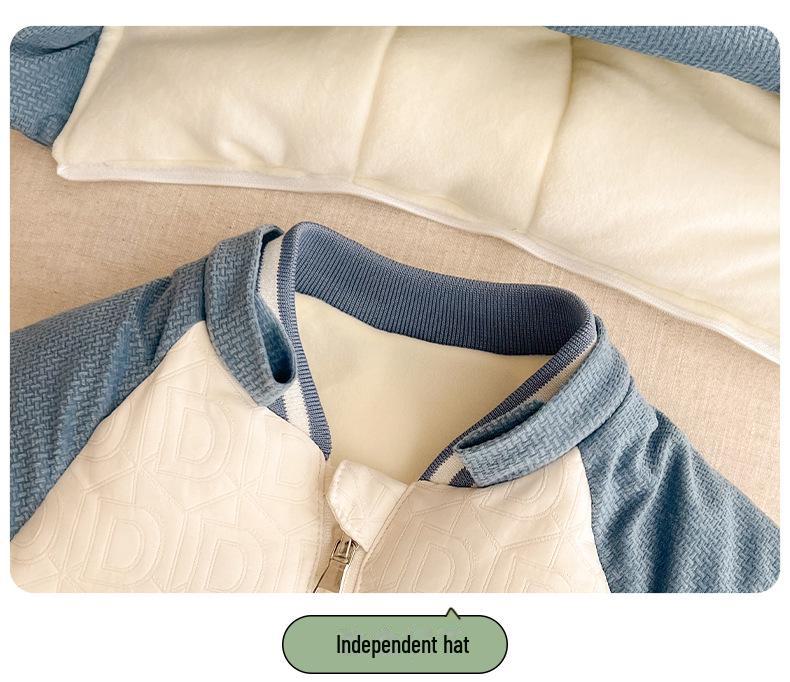 Пуховый комбинезон для новорожденных: Зимний бархатный комбинезон для ползания и использования на открытом воздухе