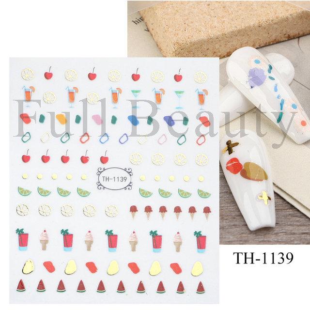 3D Золотая волна линия наклейки для ногтей мрамор синий геометрические абстрактные цветы слайдеры для дизайна ногтей наклейки фольга украшения для маникюра