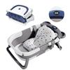 Folding Baby Baby Baby Baby Folding Baby Baby Bathtub Bath, Bath, Bath, Bath, Bath, [with Thermometer] (gray)