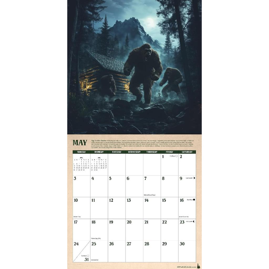 2026 Legends of Bigfoot | 12" x 12" | Wall Calendar