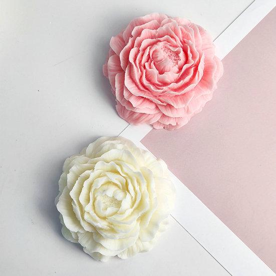 Cake Mold Easy To Demould Convenient Cleaning Reused Thin Soft Make Aromatherapy Silicone Big Peony Candle Mold Household Supplies