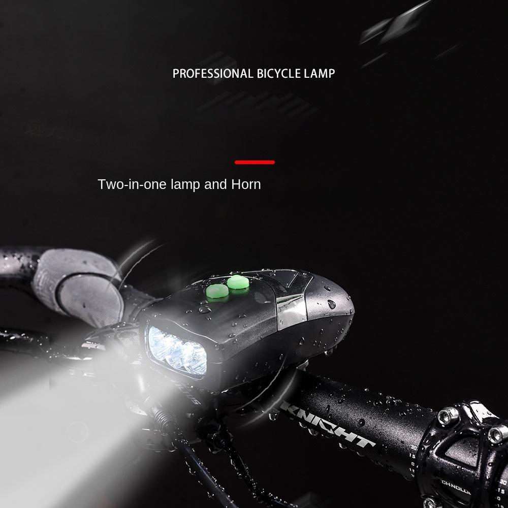 Safety Light Bicycle Horn Light 3 LEDs Bike Horns Bike Accessory Cycling Headlight Bicycle
