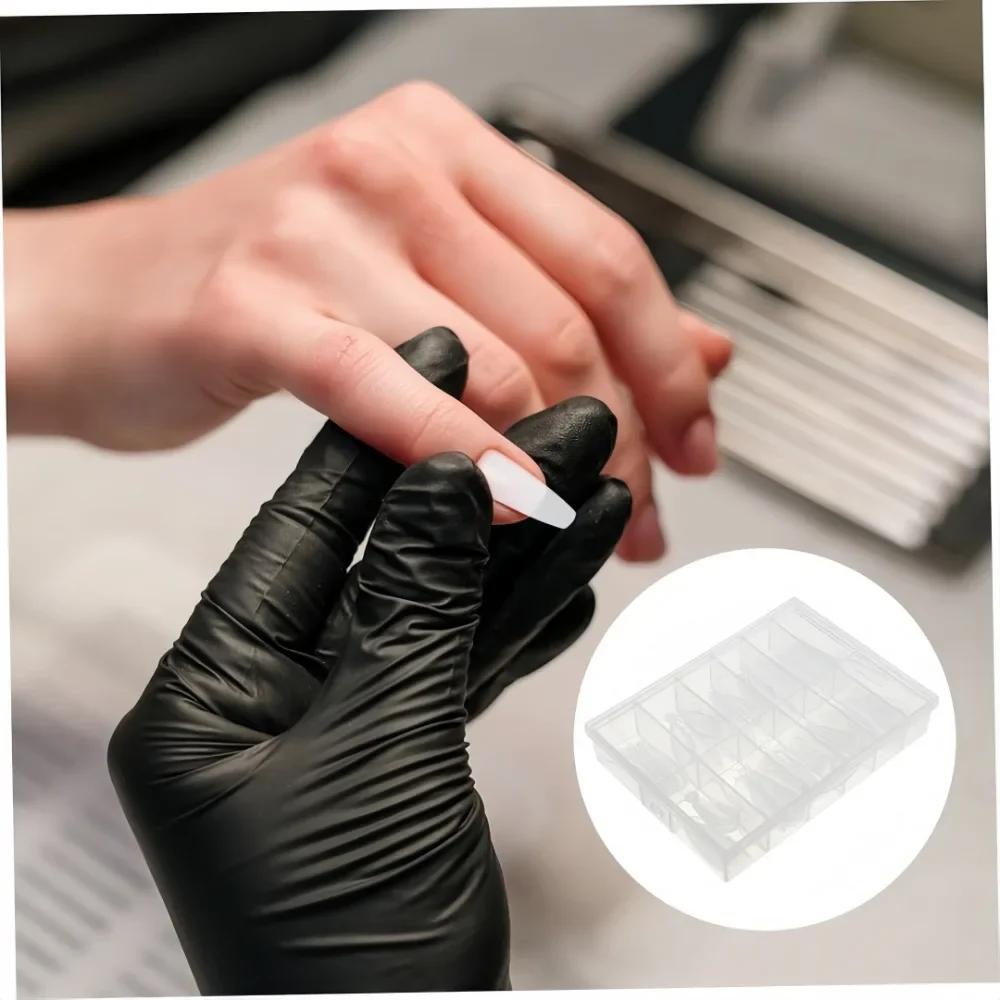 120Pcs Semi Matte Nail Patches Transparent Full Stick Ultra-Thin And Traceless Wearable Fake Nail Extension For Home Diy Salon