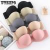 Strapless Bra Women Sexy Non Slip Invisible Bras Solid Summer Breast Stick Gather Underwear Lingerie Push Up Bralette
