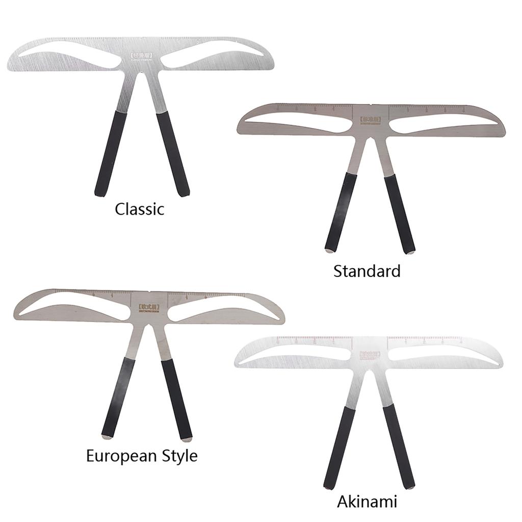 4 типа линейки для бровей, измеритель бровей, балансировочная линейка для наращивания, трафарет для формы бровей, линейка для наращивания бровей