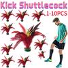 1-20Pcs 20cm Feather Jianzi Wear Resistant Chicken Feather Shuttlecock Portable Foot Kick Handwheel Feather Jianzi Outdoor Toy