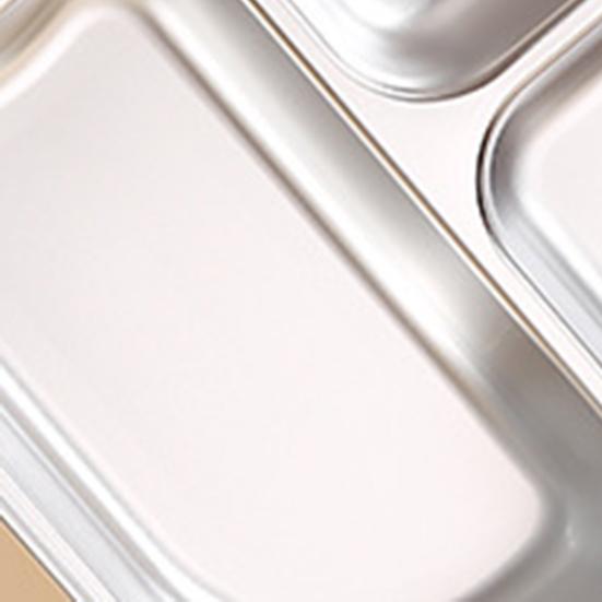 Изолированный ланч-бокс с отделениями, легко моющийся контейнер из нержавеющей стали для ланча, многоразовый ланч-бокс с посудой для взрослых и детей