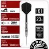 Target Япония BLACK MARQUE HERACLES SP ДАРТСЫ со СТАЛЬНЫМ НАКОНЕЧНИКОМ Модель Дэниела Чена Дартс со стальным наконечником из вольфрама 23 г 6 Форма Швейцарское серебро Нано-острие 30 мм 90% 90%