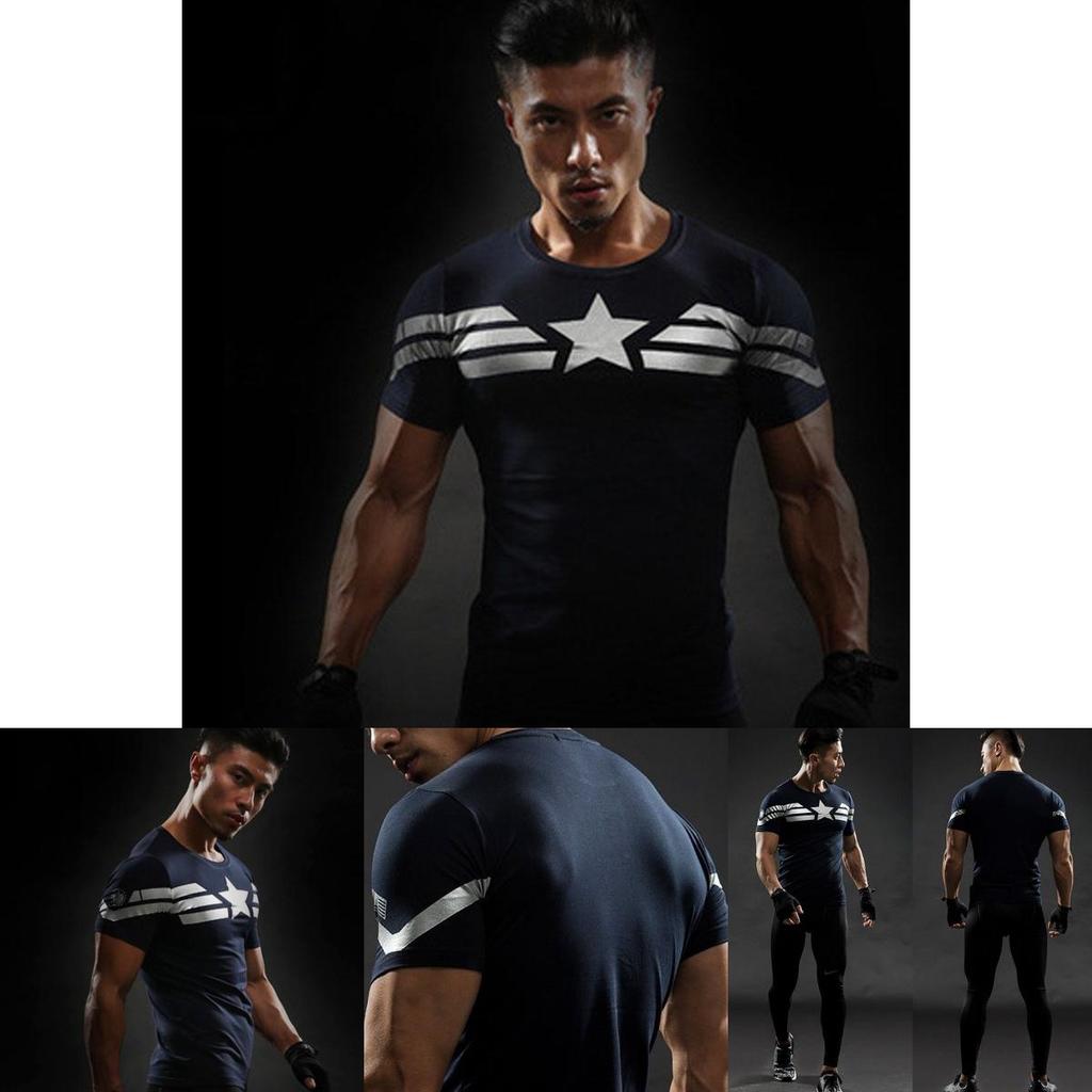 Mens Sportswear Tshirt Short Sleeve Fitness Clothing Graphic Tops Tee Clothing