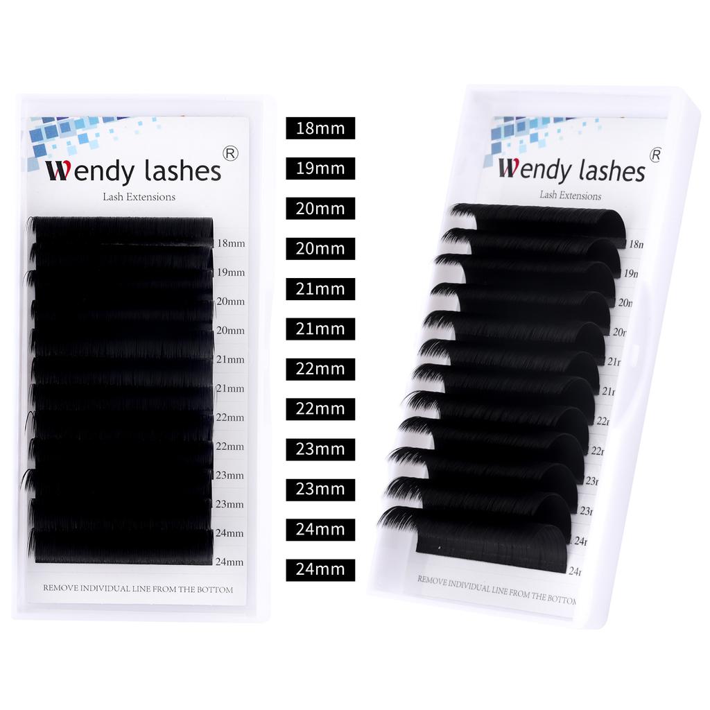 Easy Fanning Bloom Eyelashes C/D/DD Curl Austomatic Flowering Volume Faux Mink 0.07 Thick Natural Eyelash Extension Wendy Lashes