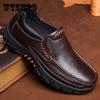 Мужские повседневные удобные туфли из натуральной коровьей кожи большого размера, размеры 38–46, деловые мужские однотонные туфли на плоской подошве с мягкой подошвой
