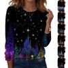 Long Sleeve Shirts For Women Cute Print Graphic Tees Blouses Casual Plus Size Basic Tops Pullover