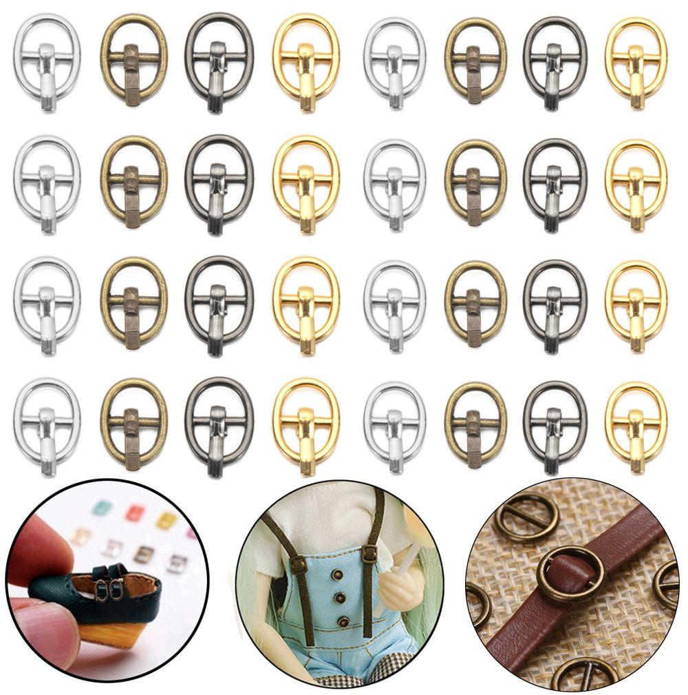 5.5мм Мягкие игрушки 4 цвета Пряжки для ремня Пуговицы Кукольные сумки Аксессуары DIY Куклы Пряжки Трехщелевая пряжка