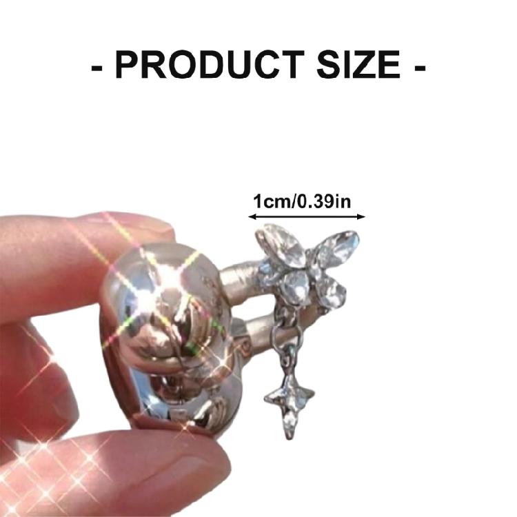 Rhinestones Butterfly Ear Jewelry DIY Open Headphone Decorations Detachable Fashion Enhancement Accessories