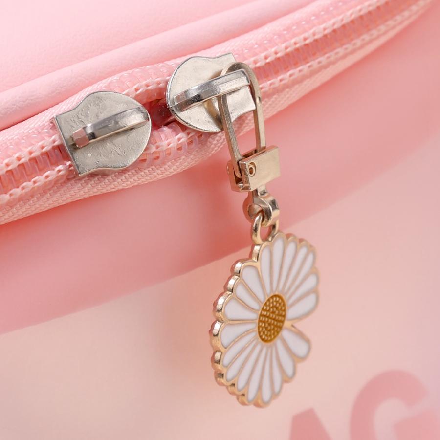 5 шт. съемные сменные ломтики на молнии, головка с замком, без инструментов, пальто, одежда, ломтики головы с подвеской, маленькая ромашка