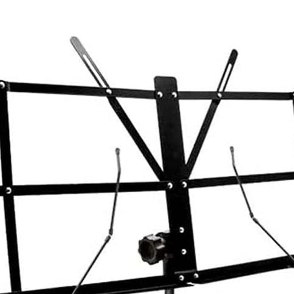 Складная подставка для нот черного цвета, экономящая место, регулируемая по высоте, устойчивая подставка для нот