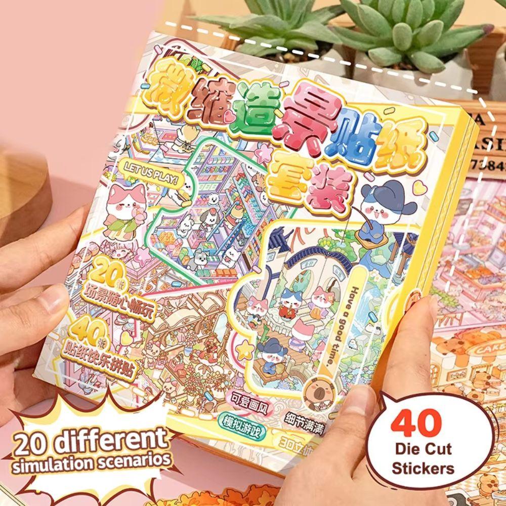 Capybara 3D Stickers Scene Set 20 in 1 Cabin Scene Decorative Decals  Card Lover