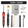 Паяльник двойного напряжения Инструмент для ремонта пластика для бампера автомобиля со сварочными скобами и сглаживающей насадкой