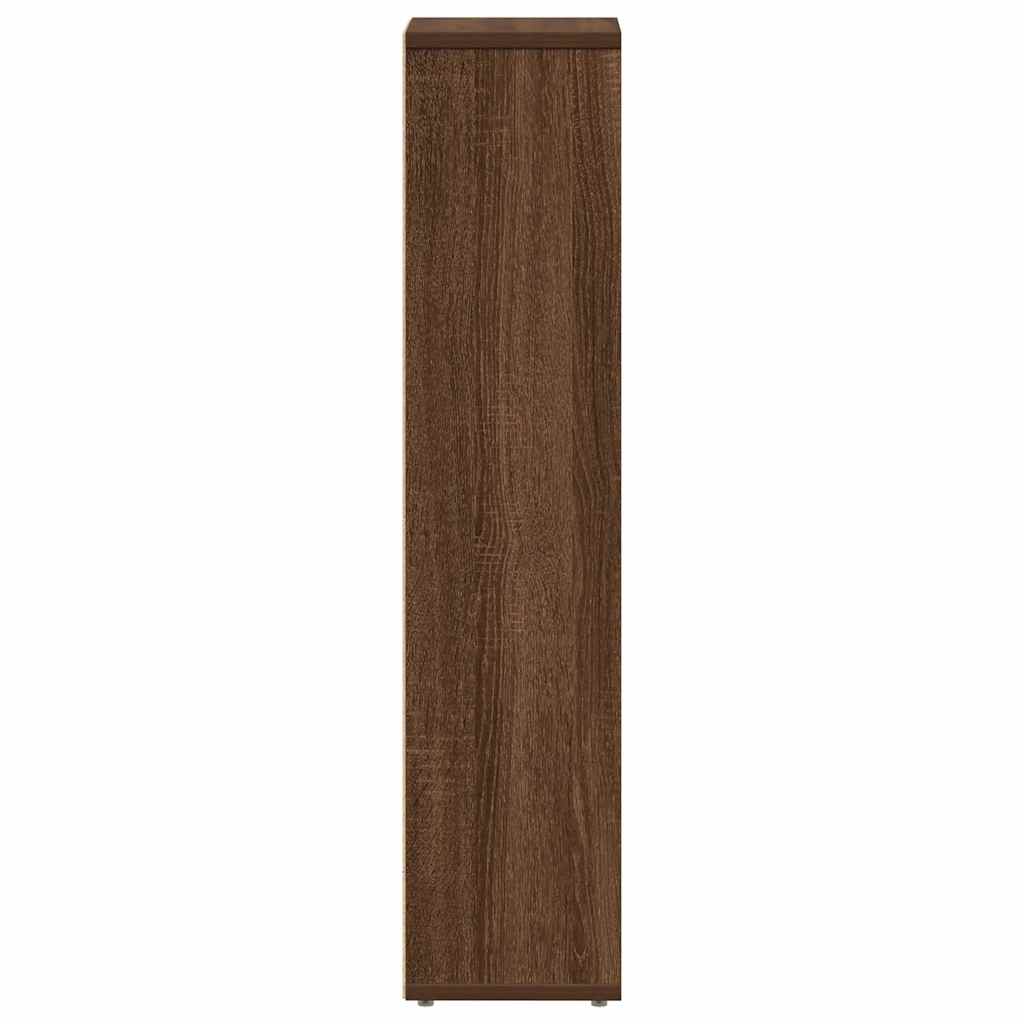 Bathroom Cabinet with Toilet Paper Holder Brown Oak Finish 20.5 x 20 x 90 cm