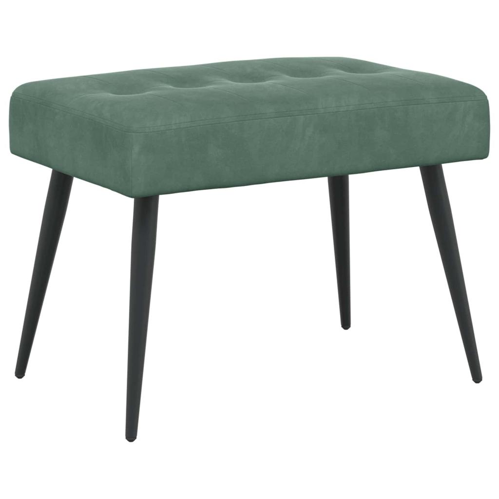 Bench with Button Tufting Sea Green 60 x 40 x 45 cm Velvet