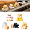Car Cute Cat Decor Rearview Mirror Ornaments Decorations Dashboard Truck Interior Ornament Decorate Funny Pussy Figure EV Decorative Gifts RV Decors