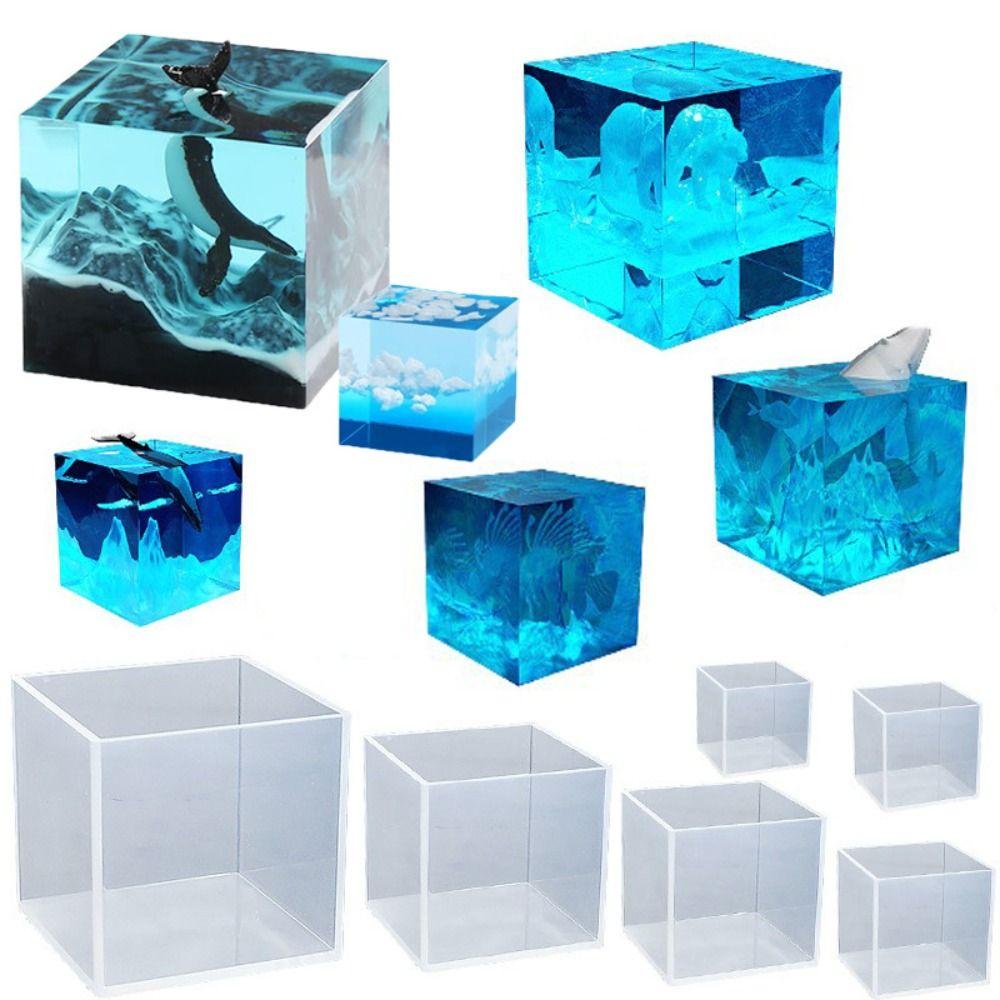 Deep Cube Mould Silicone Epoxy Resin Mold Crystal Molds Square Cube Molds Jewelry Making