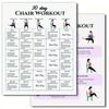 Chair Exercises For Seniors 30-Day 6 Pieces Fitness Cards Chair Yoga Book For Travel Morning Working Family Friends Sports