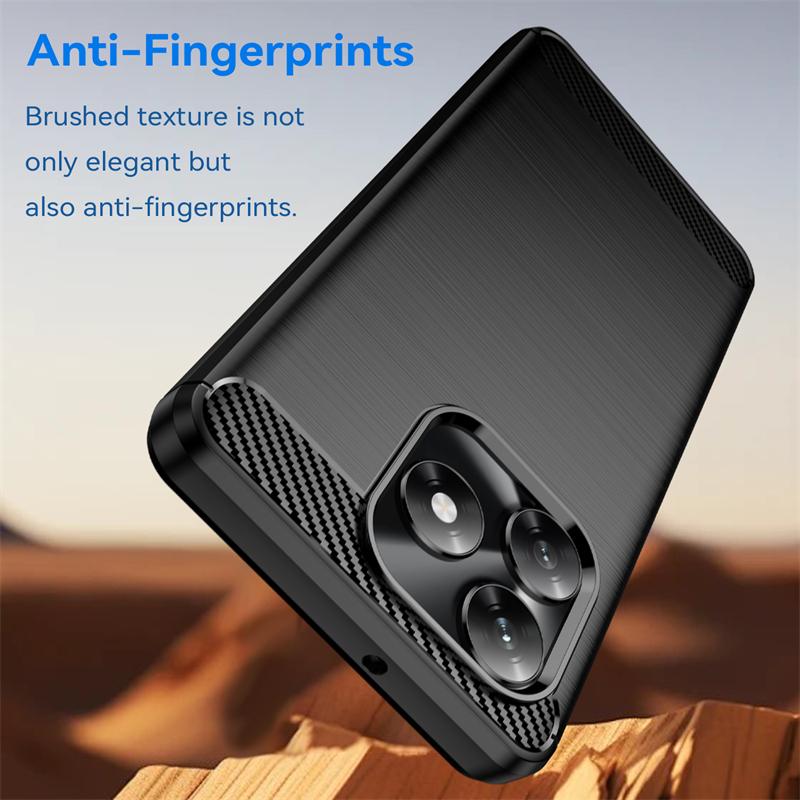Чехол для Honor X5c Чехол для Honor X5c Ударопрочный Противоударный Мягкий Силикон Задняя крышка из углеродного волокна Для Honor X5c Чехол 6,74 дюйма